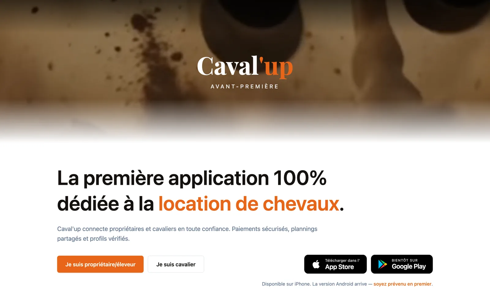 Home page of the Caval'up — official website website