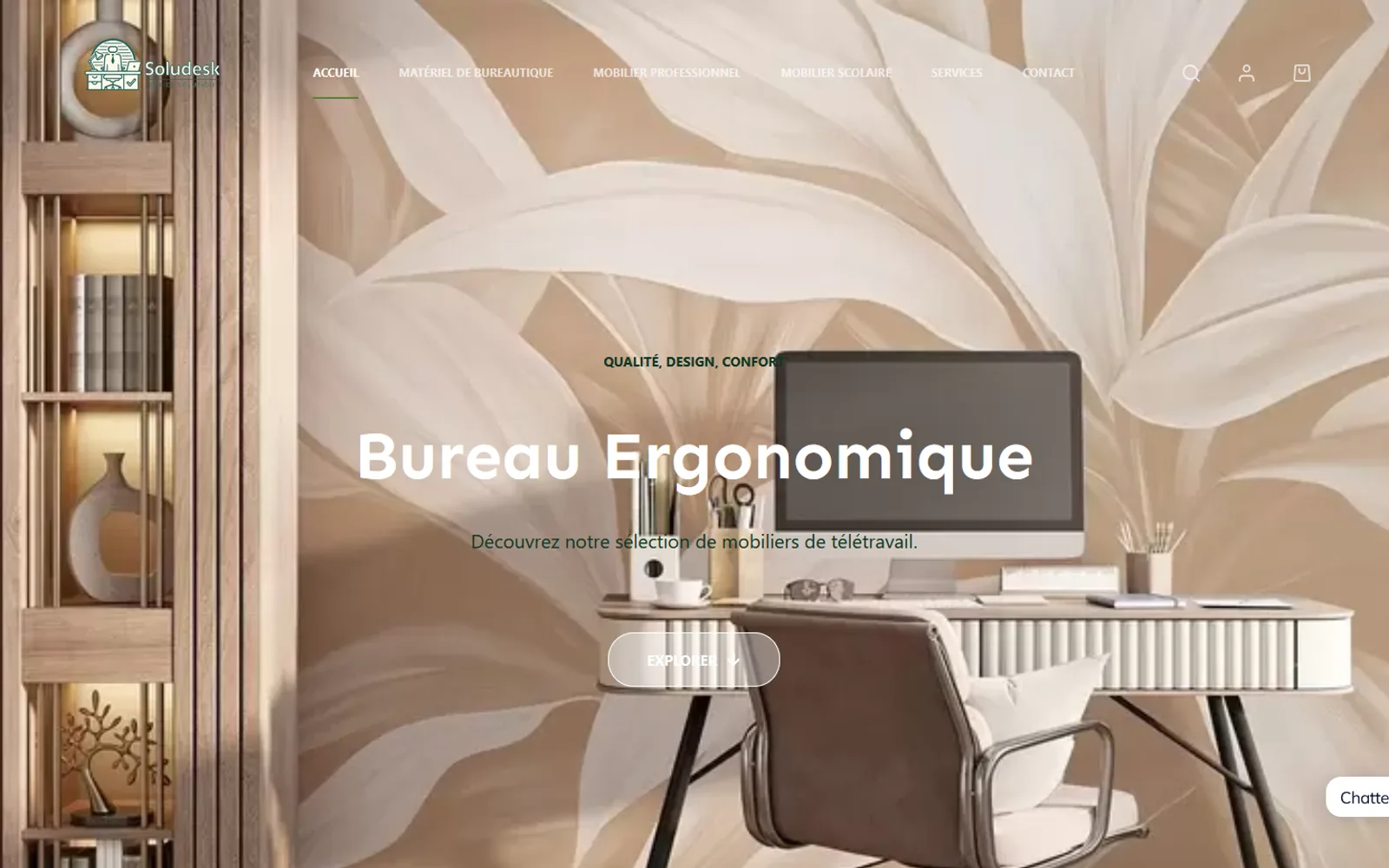 Home page of the Solu'Desk website